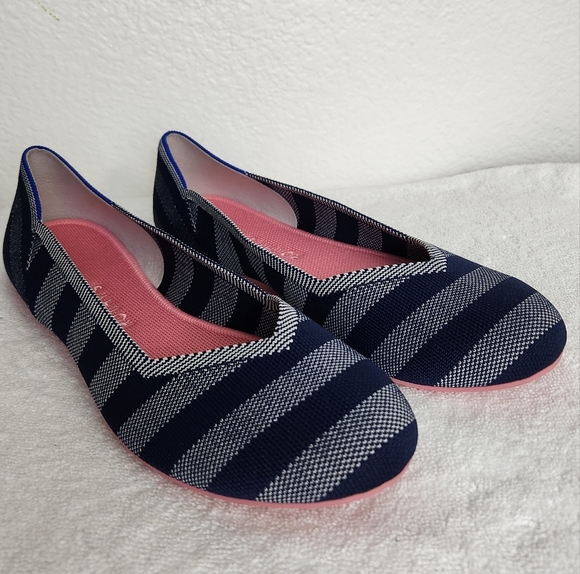 Roth'ys Round Toe Flats Riviera Big Stripe Women's Size 11.5